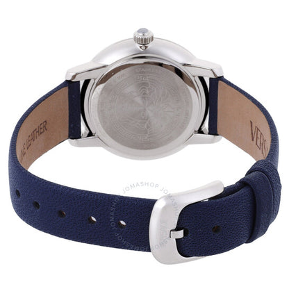 ساعة فيرساتشي V-Icon كوارتز بمينا زرقاء للنساء