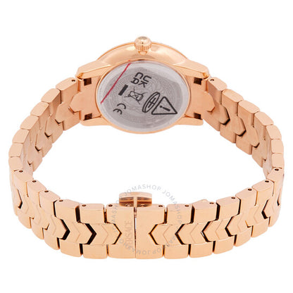 ساعة فيرساتشي V-Icon كوارتز للسيدات بمينا أبيض