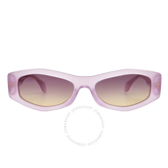 Versace, Violet Gradient Yellow Geometric Ladies Sunglasses