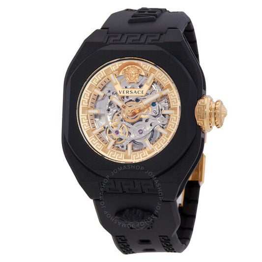 Versace, V-Legend Automatic Skeleton Dial Watch