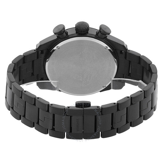 ساعة فيرساتشي كرونوغراف كوارتز بمينا زرقاء للرجال من فيرساتشي