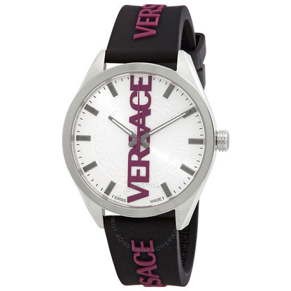 Versace, V-Vertical Quartz White Dial Men's Watch
