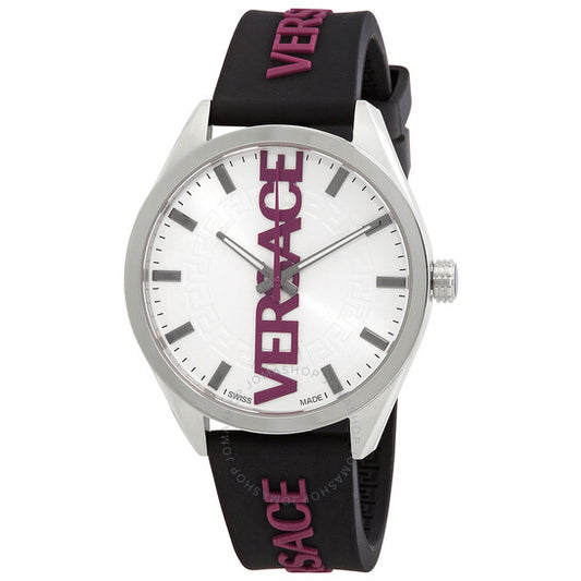 Versace, V-Vertical Quartz White Dial Men's Watch