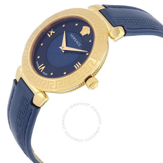 ساعة دافنيس كوارتز بمينا زرقاء للنساء من فيرساتشي