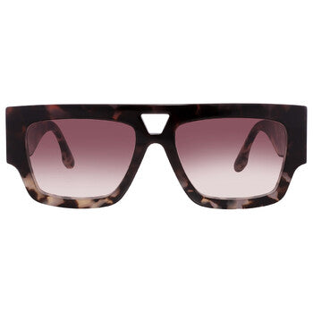 Brown Gradient Browline Ladies Sunglasses