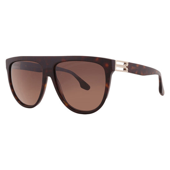 Brown Gradient Browline Ladies Sunglasses