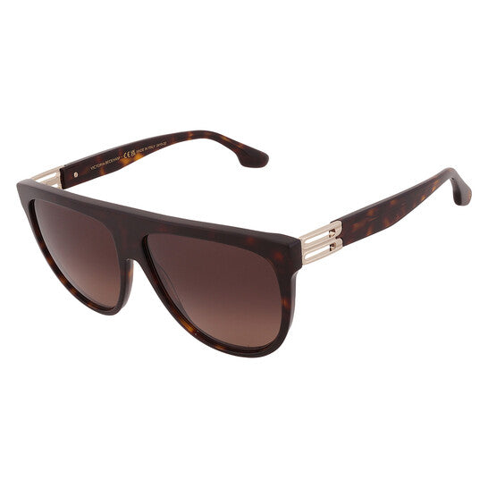 Brown Gradient Browline Ladies Sunglasses
