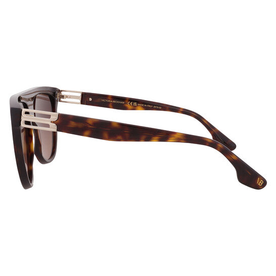 Brown Gradient Browline Ladies Sunglasses