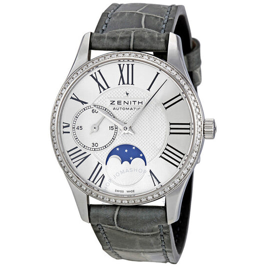 ساعة زينيث، إيليت ألترا ثين مون فيز دايموند أوتوماتيكية للسيدات 16231069202C706