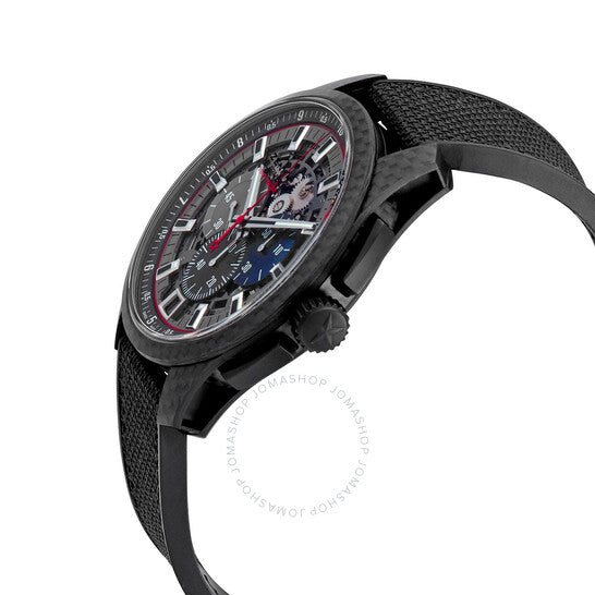 ساعة Zenith El Primero أوتوماتيكية بمينا هيكلي وسوار مطاطي