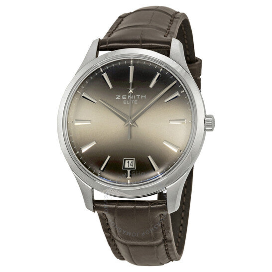 Zenith, Captain Palladium Fume Brown Alligator Men's Watch