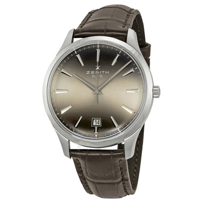 Zenith, Captain Palladium Fume Brown Alligator Men's Watch