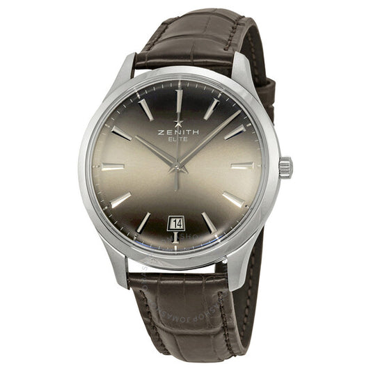 ساعة زينيث كابتن بالاديوم فيوم براون أليجاتور للرجال