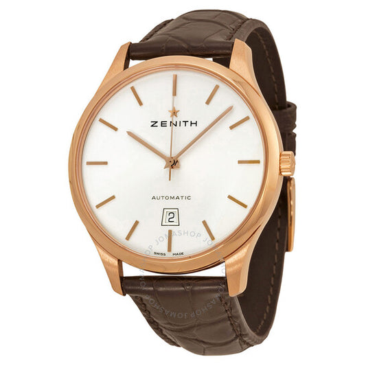 Zenith, Captain Port Royal Silver Dial Brown Alligator Men's Watch 182020300101C498