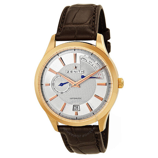 Zenith, Captain Power Reserve Automatic Silver Dial Brown Leather Men's Watch