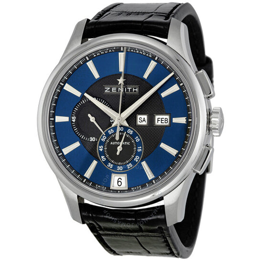 Zenith, Captain Winsor Automatic Chronograph Black and Blue Dial Men's Watch 032070405422C708