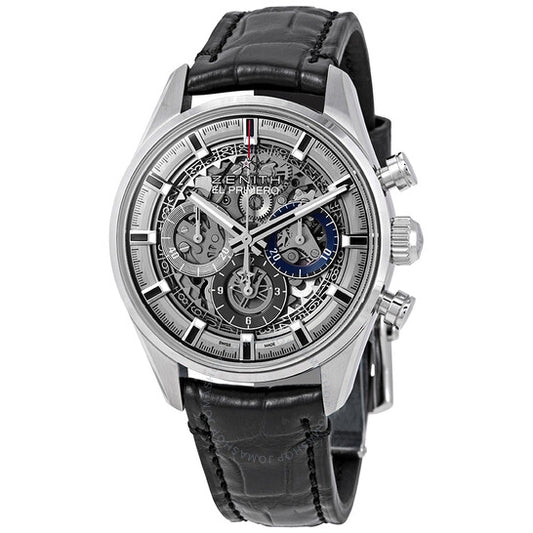 Zenith, Chronomaster El Primero Full Open Skeleton Dial Automatic Men's Leather Watch