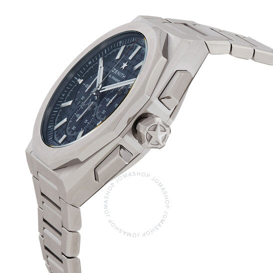 ساعة زينيث ديفاي كرونوغراف أوتوماتيكية للرجال بمينا أزرق