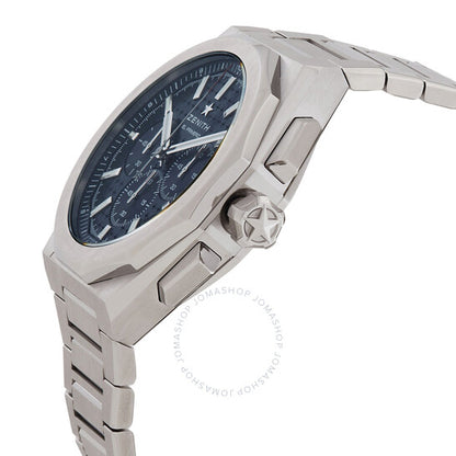 ساعة زينيث ديفاي كرونوغراف أوتوماتيكية للرجال بمينا أزرق