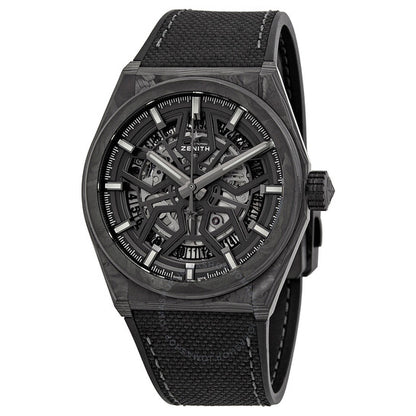 ساعة زينيث ديفاي كلاسيك بلاك كربون أوتوماتيكية للرجال
