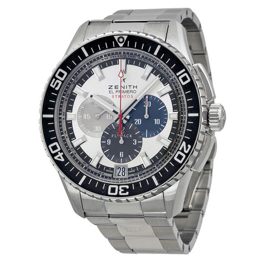 Zenith, El Primero Stratos Flyback Chronograph Automatic Silver Dial Stainless Steel Men's Watch 03206640569M2060