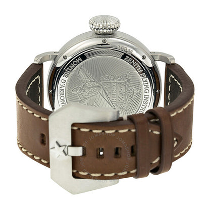 ساعة زينيث إيليت بايلوت أوتوماتيكية للرجال بمينا أسود