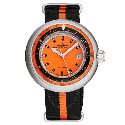 Zeno, Deep Diver Automatic Orange Dial Men's Watch